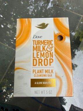 Dove Turmeric Milk & Lemon Drop Plant Milk Cleansing Bar - Orange